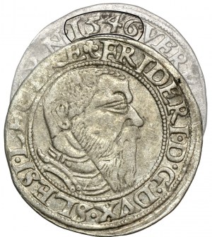 Śląsk, Księstwo Legnicko-Brzesko-Wołowskie, Fryderyk II, Grosz Legnica 1546 - BARDZO RZADKI