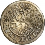 Silesia, Duchy of Liegnitz-Brieg-Wolau, Georg III, Ludwig IV, Christian, 1 Kreuzer Brieg 1652 - VERY RARE, inverted 5