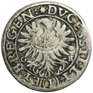 Silesia, Duchy of Liegnitz-Brieg-Wolau, Georg III, Ludwig IV, Christian, 1 Kreuzer Brieg 1653 - RARE