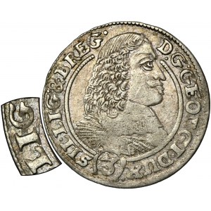 Silesia, Duchy of Liegnitz-Brieg-Wohlau, Georg III, 3 Kreuzer Brieg 1660 EW - UNLISTED