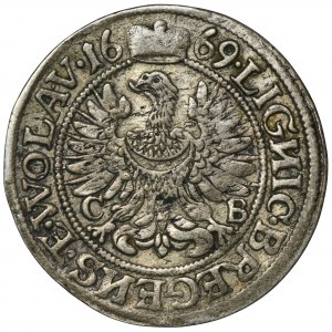 Schlesien, Fürstentum Legnicko-Brzesko-Wołowskie, Krystian Wołowski, 3 Krajcary Brzeg 1669 CB - RAISE