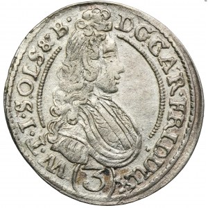Silesia, Duchy of Oels, Karl Friedrich, 3 Kreuzer Oels 1708 CVL - UNLISTED