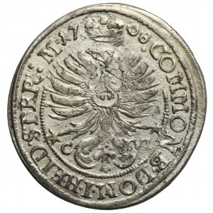 Silesia, Duchy of Oels, Karl Friedrich, 3 Kreuzer Oels 1708 CVL - UNLISTED