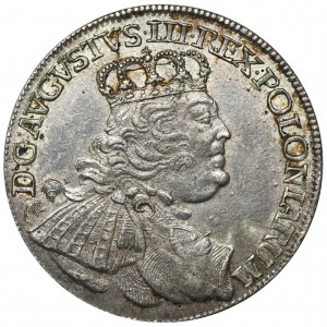 Augustus III of Poland, 1/4 Thaler Leipzig 1754 EC - RARE