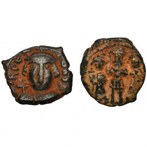 Satz, Byzantinisches Reich, Constans II. und Heraklius, Follis (2 Stück).