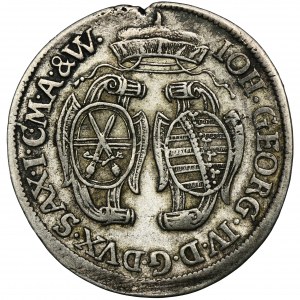 Niemcy, Saksonia, Jan Jerzy IV, 1/12 Talar Lipsk 1693
