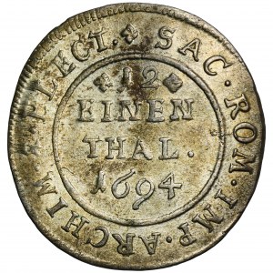 Deutschland, Sachsen, Johann Georg IV, 1/12 Taler Leipzig 1694 EPH