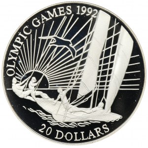 Kiribati, 20 Dolarów 1992 XXV Olimpiada, Barcelona 1992 - żeglarstwo