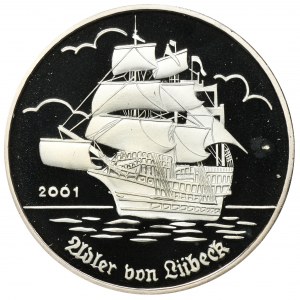 Togo, 1000 Francs 2001 Segelschiff Adler von Lübeck