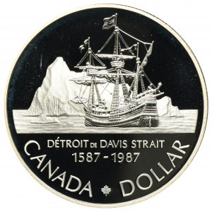 Kanada, 1 Dollar 1987 400. Jahrestag der Entdeckung der Davis Strait