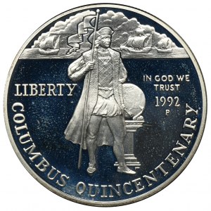 USA, 1 Dolar Filadelfia 1992 500 rocznica Podróży Kolumba