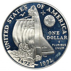 USA, 1 Dollar Philadelphia 1992 500. Jahrestag der Reise des Kolumbus