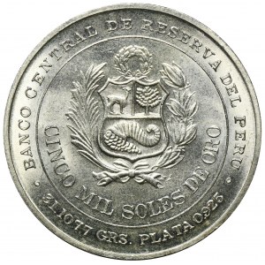 Peru, 5.000 Soles 1979 100th anniversary of the Battle of Iquique