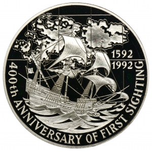 Falkland Islands, 5 Pounds 1992 400th anniversary of the Falkland Islands discovery