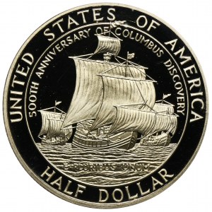 USA, 1/2 Dollar San Francisco 1992 500. Jahrestag der Reise des Kolumbus