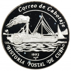 Kuba, 5 Peso 1993 Historia kubańskiej poczty - Statek pocztowy