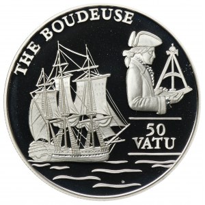 Vanuatu, 50 Vatu 1993 Sailing ship The Boudeuse