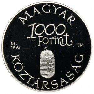 Węgry, 1.000 Forintów 1995 Parowiec „Hableany”