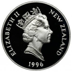 Nowa Zelandia, 5 Dolarów 1996 Odkrycie Nowej Zelandii przez Abla Tasmana