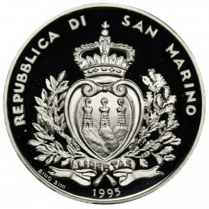 San Marino, 10.000 Lira 1995 Segelschiff Amerigo Vespucci
