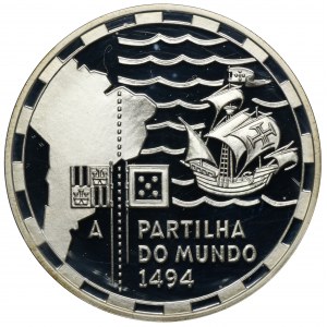 Portugal, 200 Escudo 1994 500. Jahrestag der Aufteilung des Welteinflusses zwischen Spanien und Portugal