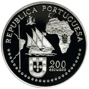 Portugal, 200 Escudo 1994 500. Jahrestag des Vertrags von Tordesillas