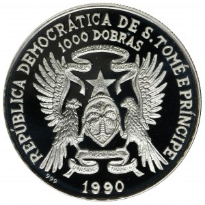 Wyspy Świętego Tomasza i Książęca, 1.000 Dobras 1990 Vasco da Gama