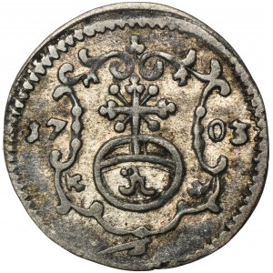 August II. der Starke, 1 Fenig Dresden 1703 ILH