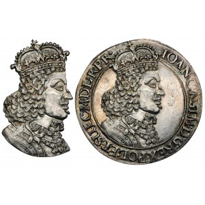 Johannes II. Kasimir, Thaler Danzig 1650 GR - SEHR RAR und SCHÖN, Büste von 1649