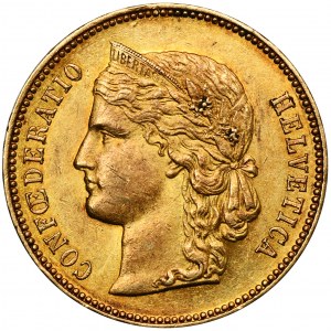 Switzerland, 20 Francs Bern 1896