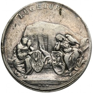 Augustus II. der Starke, Posthume Medaille 1733 - EXTREM RAR