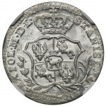 Poniatowski, 2 Groschen Warsaw 1766 FS - NGC MS65