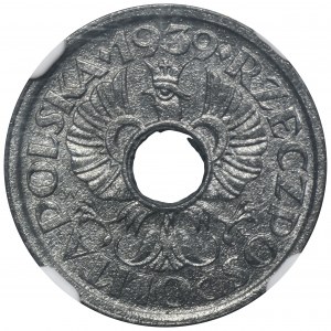 Generalna Gubernia, 5 groszy 1939 - NGC MS65 - WZÓR