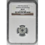 General Government, 5 Pfennige 1939 - NGC MS65 - MODELL