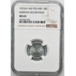 Generalna Gubernia, 10 groszy 1923 - NGC MS65