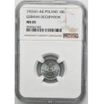 General Government, 10 groszy 1923 - NGC MS65