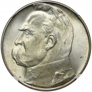 Pilsudski, 10 gold 1939 - NGC MS65