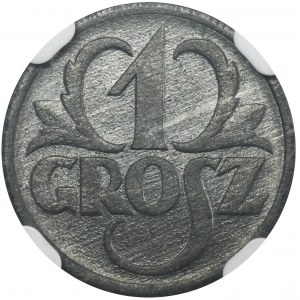 German Occupation, 1 Grosz 1939 - NGC MS65 - WZÓR