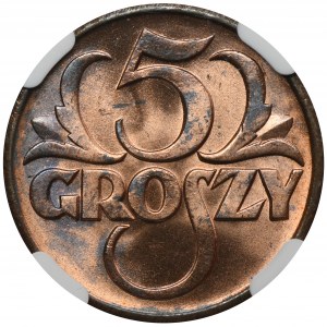 5 groszy 1937 - NGC MS65 RB