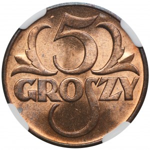 5 pennies 1938 - NGC MS65 RB