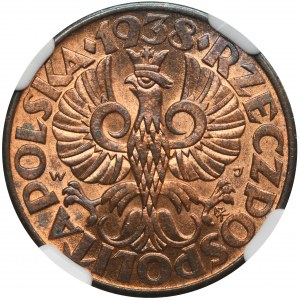 5 pennies 1938 - NGC MS65 RB