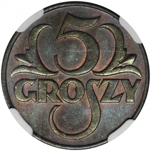 5 pennies 1935 - NGC MS65 BN