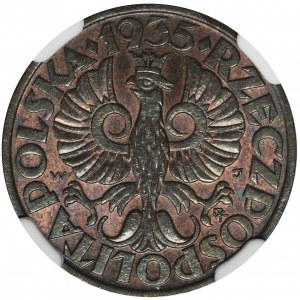 5 groszy 1935 - NGC MS65 BN