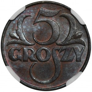 5 pennies 1928 - NGC MS65 BN