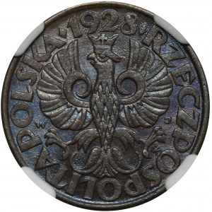 5 pennies 1928 - NGC MS65 BN