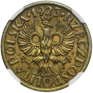 5 groszy 1923 Mosiądz - NGC MS65