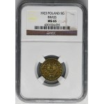 5 groszy 1923 Mosiądz - NGC MS65