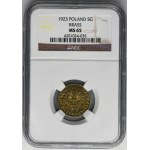 5 Pfennige 1923 Messing - NGC MS65