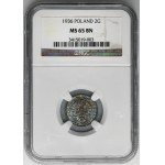 2 Pfennige 1936 - NGC MS65 BN