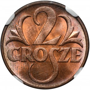 2 grosze 1938 - NGC MS65 RB